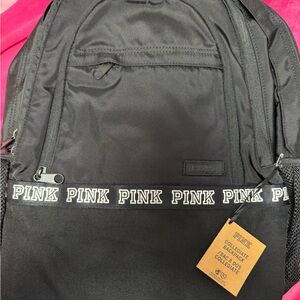 PINK Victoria's Secret Black Collegiate Backpack
